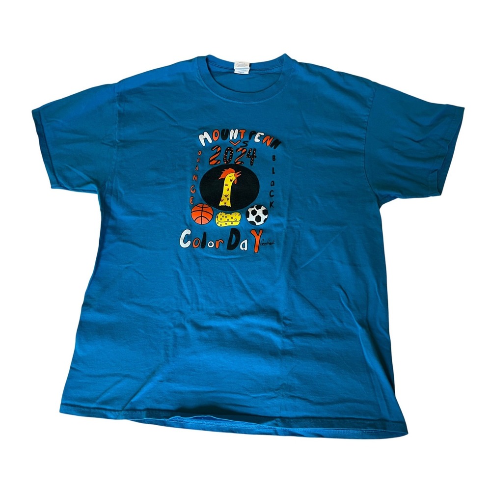 Mount Penn Color Day Teal Illustration Sports T-Shirt